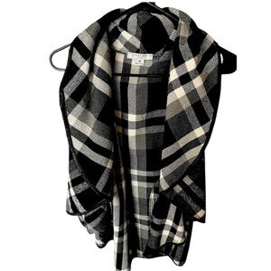 Favlux Plaid Draping Black & White Vest